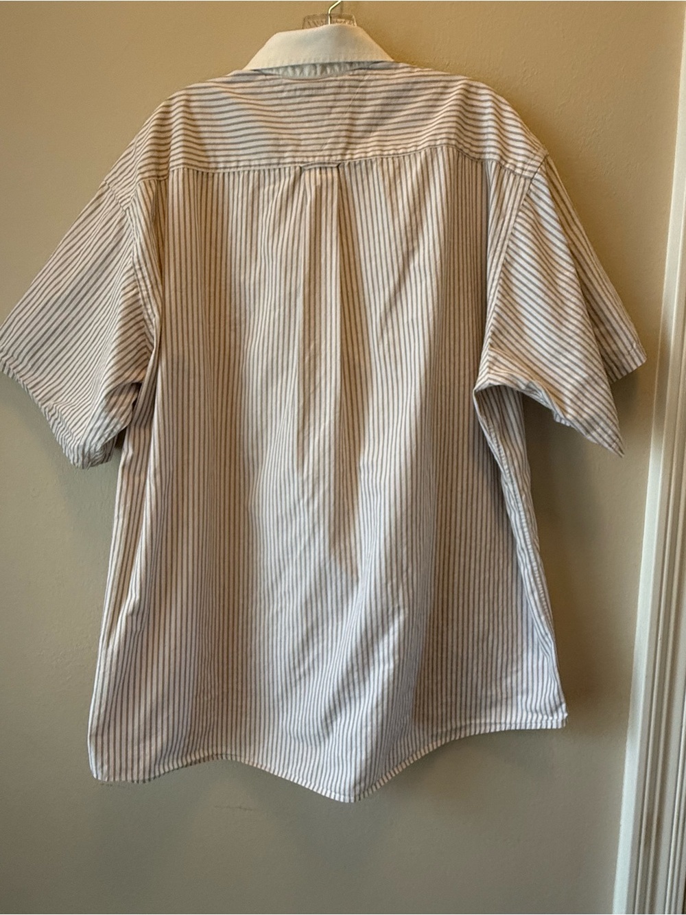 Vtg Tommy Hilfiger Mens Large 16 1/2 - 35 Short Sleeve Button Down Striped Shirt - Picture 3 of 13